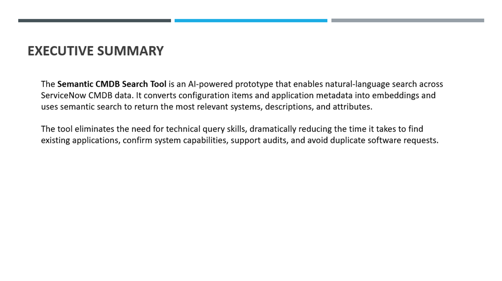 Slide 1 — Executive Summary