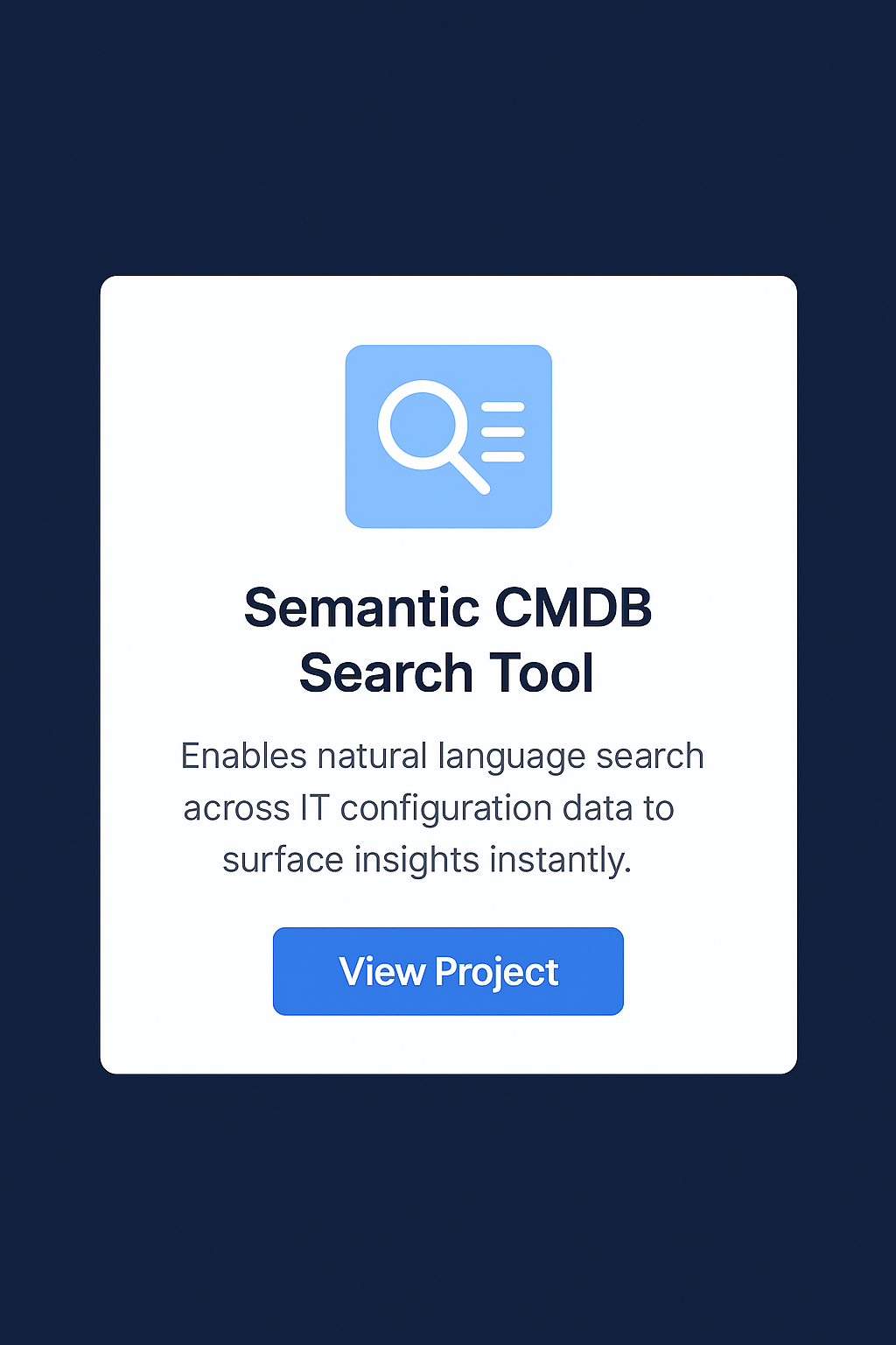 Semantic CMDB Search Tool